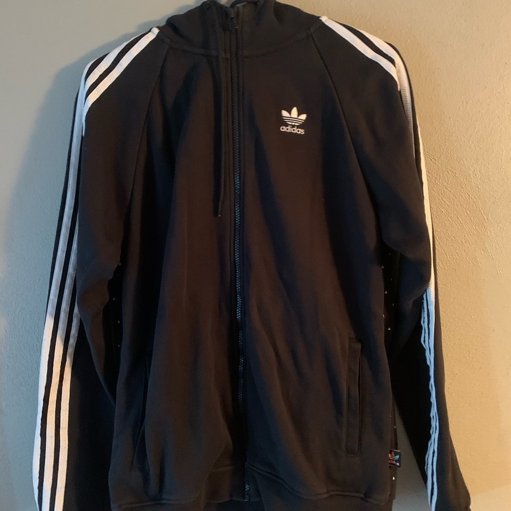 Black Adidas zip up